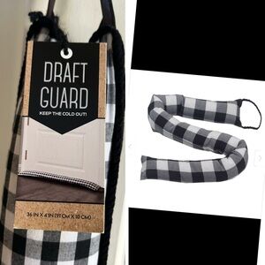 Morgan Black and White Checkered Draft Stopper Draft Guard